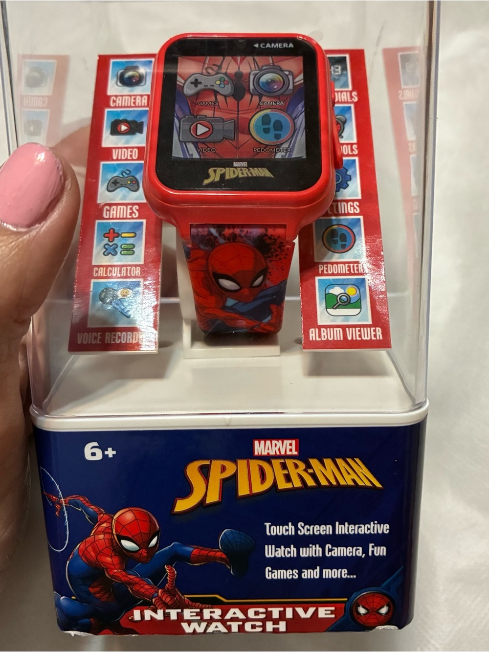Spiderman Red Kids Touchscreen Smartwatch with Spider Graphics